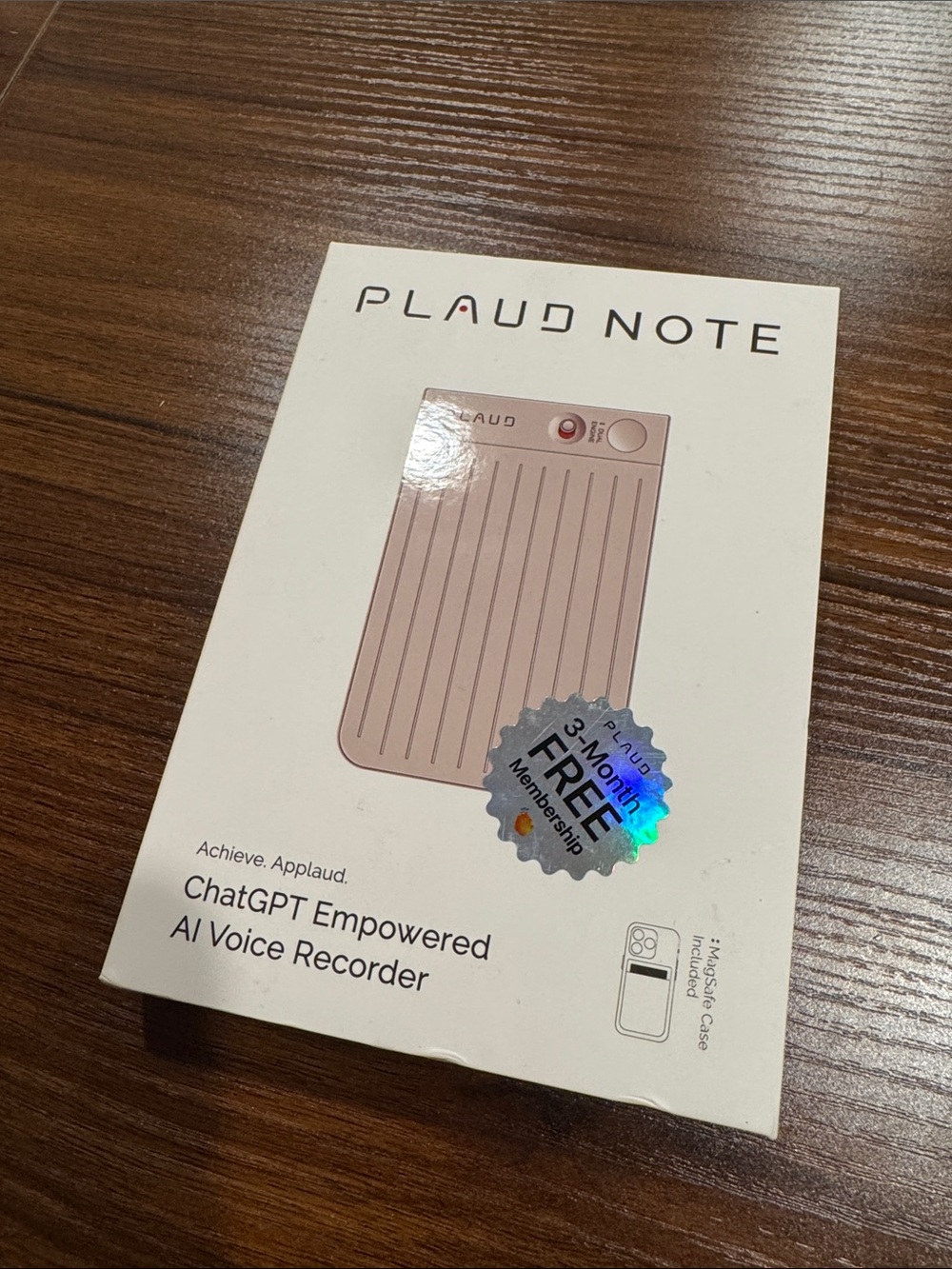 ☀️NEW PLAUD NOTE AI Voice Recorder 64GB + MagSafe Case in Starlight Pink - Picture 2 of 3